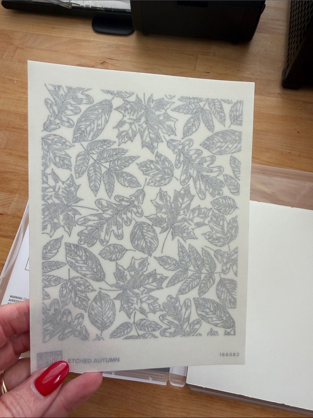FALL/AUTUMN Retired Stampin' Up! Etched Autumn Cling Stamp Set - Leaf Motifs NEW - Picture 2 of 4